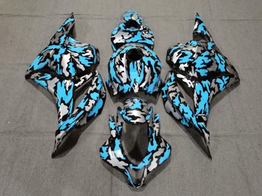 2009-2012 Honda CBR600RR Motorcycle Fairings - Blue Silver Camouflage Canada