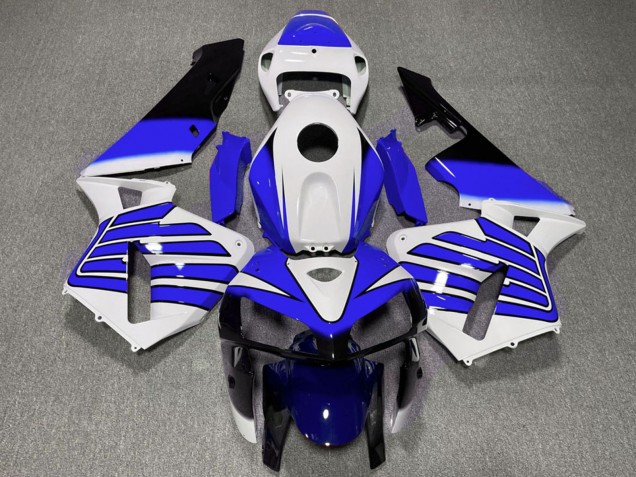 2005-2006 Honda CBR600RR Motorcycle Fairings - White Blue Wings Canada