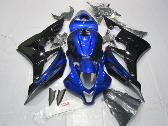 2007-2008 Honda CBR600RR Motorcycle Fairing Kits - Blue Glossy Black Canada