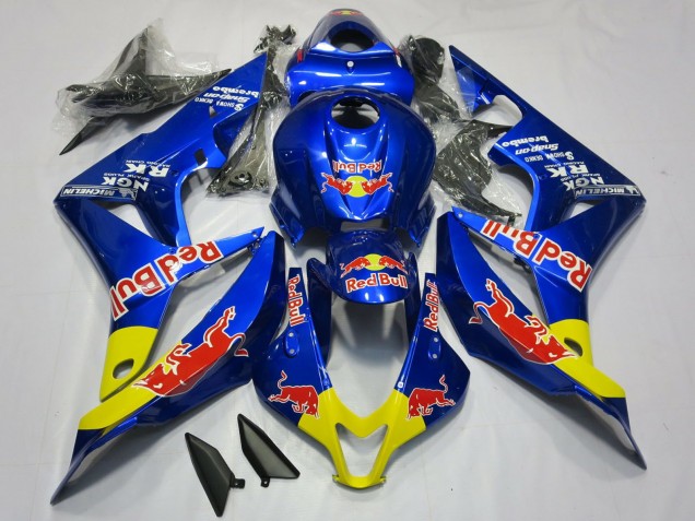 2007-2008 Honda CBR600RR Motorcycle Fairings - Blue Yellow Red Bull Canada