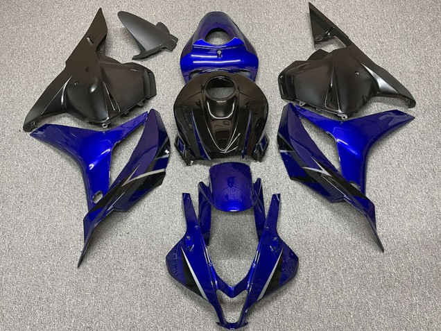 2009-2012 Honda CBR600RR Motorcycle Fairings - Blue Glossy Black OEM Style Canada
