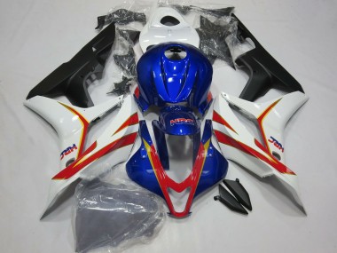 2007-2008 Honda CBR600RR Motorcycle Fairing - White Red Blue HRC Canada