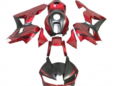 2013-2023 Honda CBR600RR Motorcycle Fairings - Deep Red Matte Black Canada