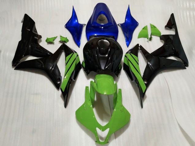 2007-2008 Honda CBR600RR Motorcycle Fairings - Blue Green Glossy Black Canada