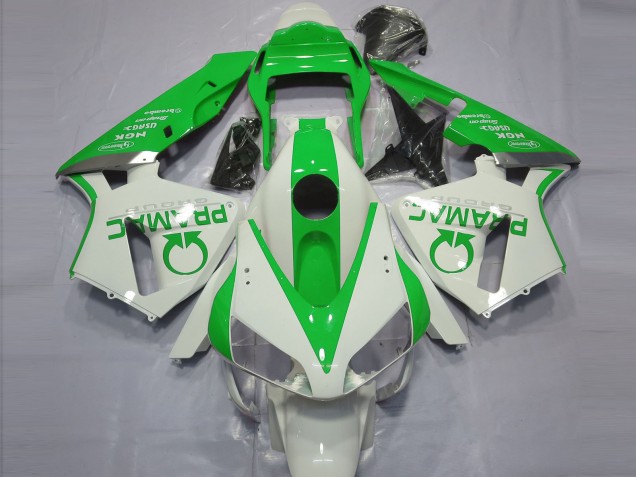 2003-2004 Honda CBR600RR Motorcycle Fairings - White Green Pramac Canada