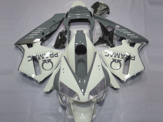 2003-2004 Honda CBR600RR Motorcycle Fairings - White Grey Pramac Canada