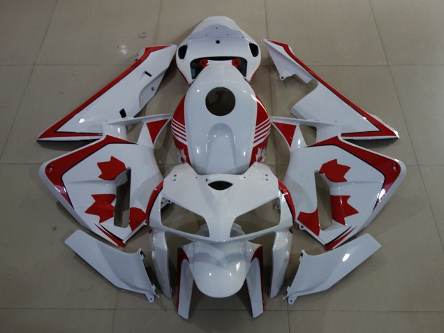 2005-2006 Honda CBR600RR Motorcycle Fairings - White Red Canada Canada