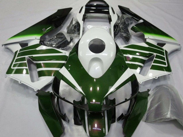 2003-2004 Honda CBR600RR Motorcycle Fairings - White Green Fade Canada