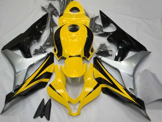 2007-2008 Honda CBR600RR Motorcycle Fairings - Silver Yellow Glossy Black Canada