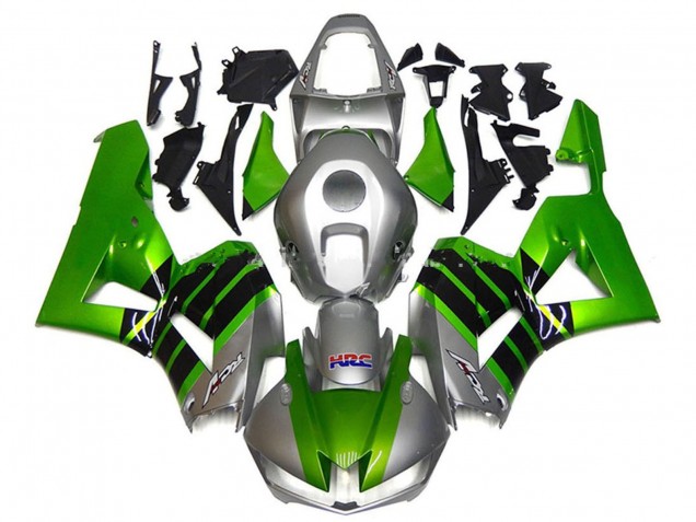 2013-2023 Honda CBR600RR Motorcycle Fairings - Silver Green Glossy Black HRC Canada