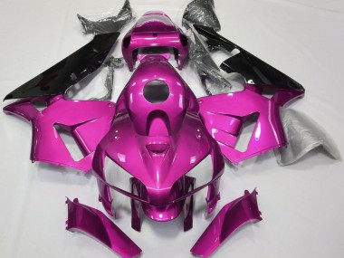 2005-2006 Honda CBR600RR Motorcycle Fairings - Hot Pink Black CBR Style Canada