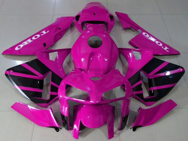 2005-2006 Honda CBR600RR Motorcycle Fairings - Hot Pink Black OEM Style Canada