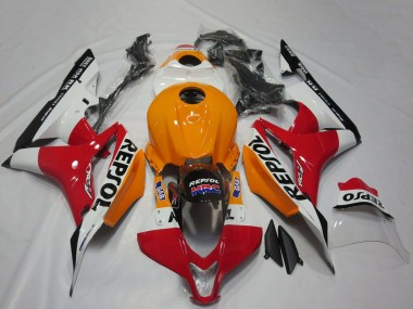 2007-2008 Honda CBR600RR Motorcycle Fairings - Orange White Red Glossy Black Repsol Canada