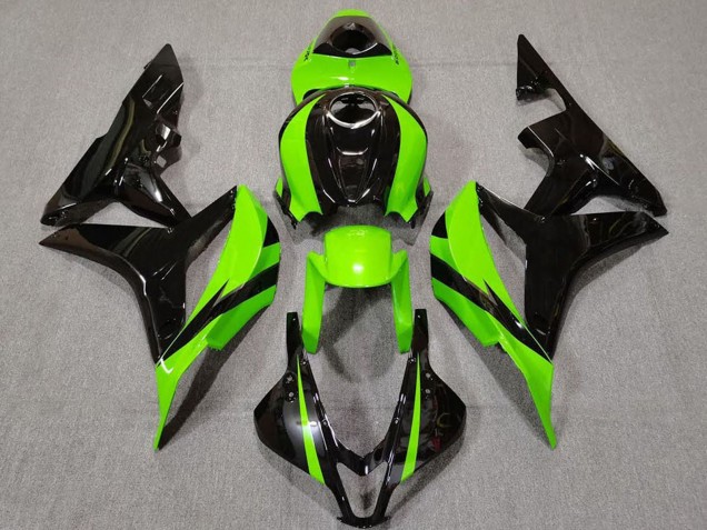 2007-2008 Honda CBR600RR Motorcycle Fairing - Green Glossy Black Canada