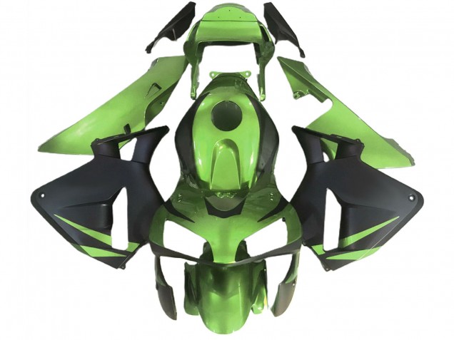 2003-2004 Honda CBR600RR Motorcycle Fairings - Lizard Green Matte Black Canada