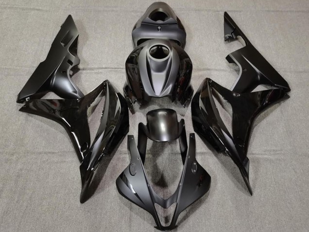 2007-2008 Honda CBR600RR Motorcycle Fairings - Glossy Black Matte Black Canada