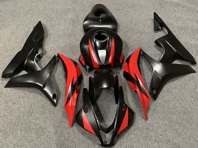 2007-2008 Honda CBR600RR Motorcycle Fairings - Red Matte Black Canada