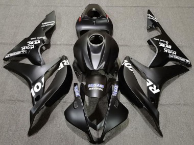2007-2008 Honda CBR600RR Motorcycle Fairings - Matte Black White Repsol Canada