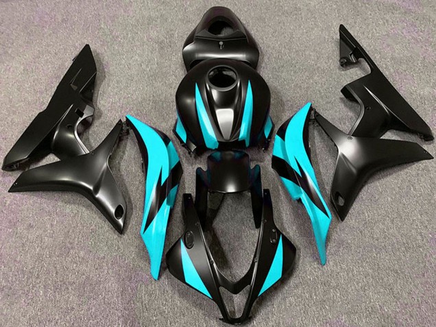 2007-2008 Honda CBR600RR Motorcycle Fairings - Cyan Blue Matte Black Canada