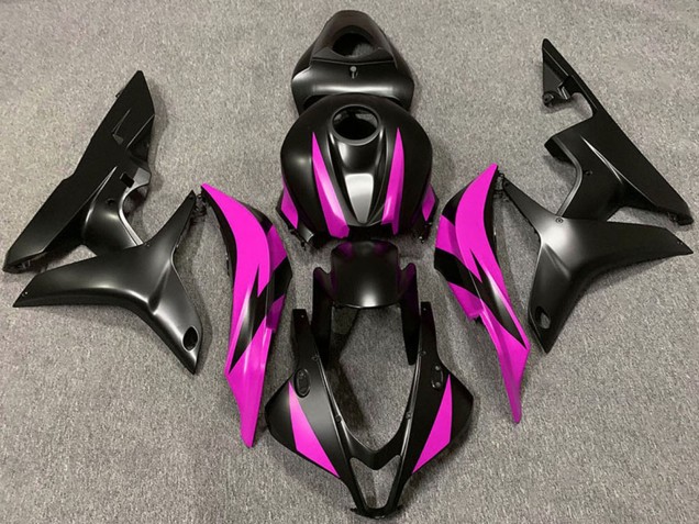2007-2008 Honda CBR600RR Motorcycle Fairing - Pink Matte Black Canada