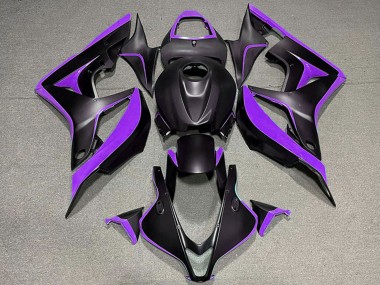 2007-2008 Honda CBR600RR Motorcycle Fairings - Purple Matte Black Canada