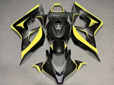 2007-2008 Honda CBR600RR Motorcycle Fairings - Yellow Matte Black Canada