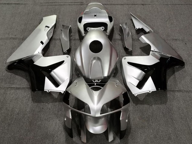 2005-2006 Honda CBR600RR Motorcycle Fairings - Matte Silver and Black Canada
