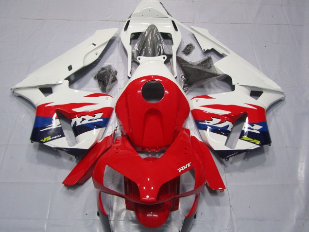 2003-2004 Honda CBR600RR Motorcycle Fairings - White Red Blue RVF Style Canada