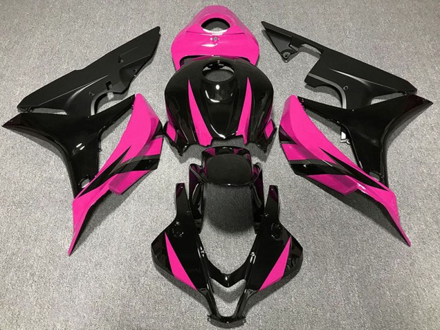 2007-2008 Honda CBR600RR Motorcycle Fairings - Pink Glossy Black Matte Black Canada
