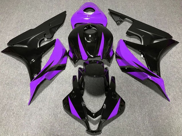2007-2008 Honda CBR600RR Motorcycle Fairings - Purple Glossy Black Matte Black Canada