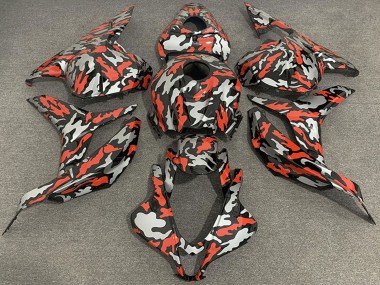 2009-2012 Honda CBR600RR Motorcycle Fairings - Red Grey Camouflage Canada