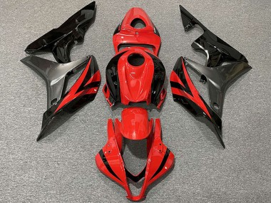 2007-2008 Honda CBR600RR Motorcycle Fairings - Grey Red Glossy Black OEM Style Canada