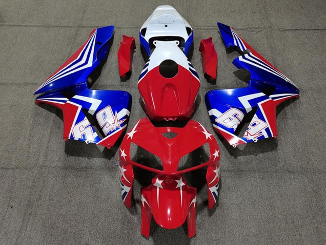 2005-2006 Honda CBR600RR Motorcycle Fairings - White Red Blue 69 Canada