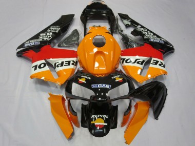 2003-2004 Honda CBR600RR Complete Motorcycle Fairings - Orange White Red Glossy Black Repsol Canada