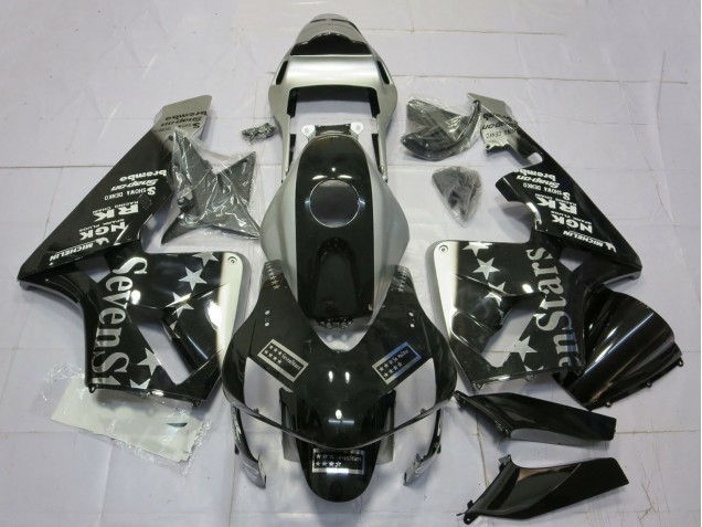 2003-2004 Honda CBR600RR Motorcycle Fairings - Silver Glossy Black SevenStars Canada