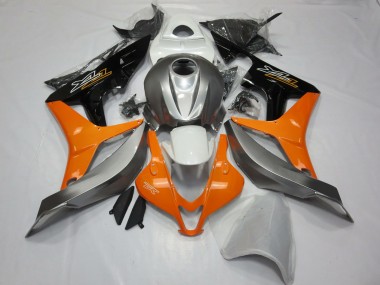 2007-2008 Honda CBR600RR Motorcycle Fairings - Silver Orange Glossy Black Canada