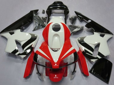 2003-2004 Honda CBR600RR Motorcycle Fairings - White Red Glossy Black OEM Style Canada
