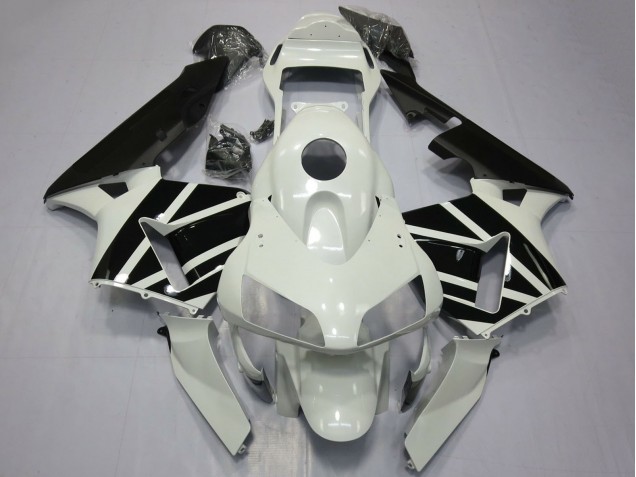 2003-2004 Honda CBR600RR Motorcycle Fairings - White Glossy Black OEM Style Canada
