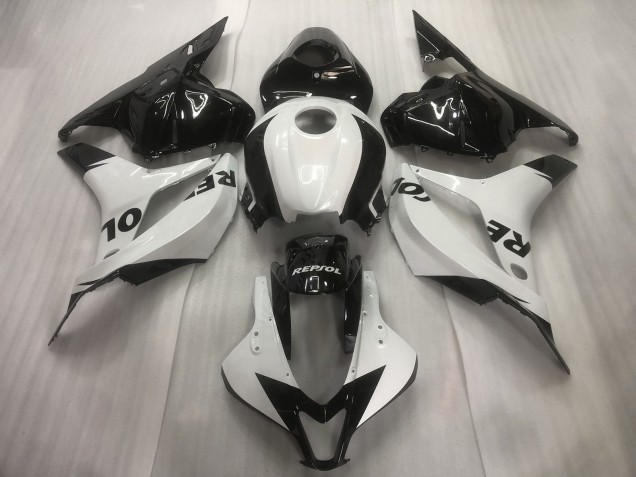 2009-2012 Honda CBR600RR Motorcycle Fairings - White Glossy Black Repsol Canada