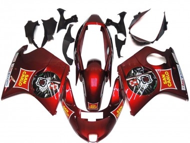 1996-2007 Honda CBR1100XX Blackbird Motorcycle Fairings - Red Yellow San Carlo Canada
