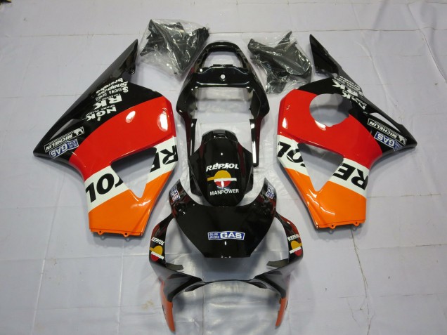 2002-2003 Honda CBR954RR Motorcycle Fairings - Orange White Red Black Repsol Canada