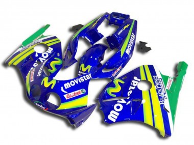 1990-1998 Honda CBR250RR Motorcycle Fairings - Blue Yellow Green MoviStar Red Castrol Canada
