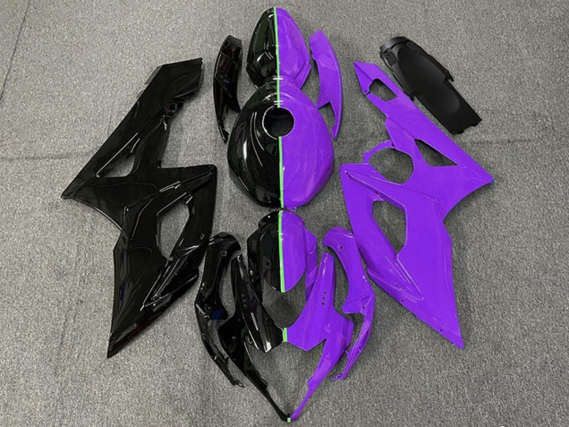 2005-2006 Suzuki GSXR 1000 Motorcycle Fairings - Glossy Black and Purple Canada