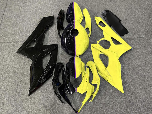 2005-2006 Suzuki GSXR 1000 Motorcycle Fairings - Glossy Black and Yellow Canada