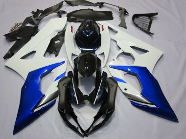 2005-2006 Suzuki GSXR 1000 Motorcycle Fairings - White Blue Black Canada