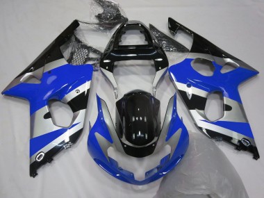2000-2002 Suzuki GSXR 1000 Motorcycle Fairings - Blue Silver Black OEM Style Canada