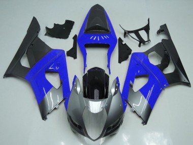 2003-2004 Suzuki GSXR 1000 Motorcycle Fairings - Blue Silver Black Canada
