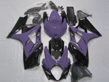 2007-2008 Suzuki GSXR 1000 Motorcycle Fairings - Dark Purple Glossy Black Canada