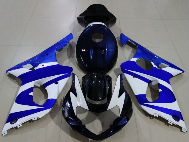 2000-2002 Suzuki GSXR 1000 Motorcycle Fairings - Blue White Black Canada