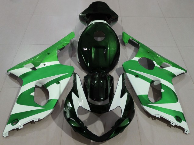 2000-2002 Suzuki GSXR 1000 Motorcycle Fairings - Green White Black Canada